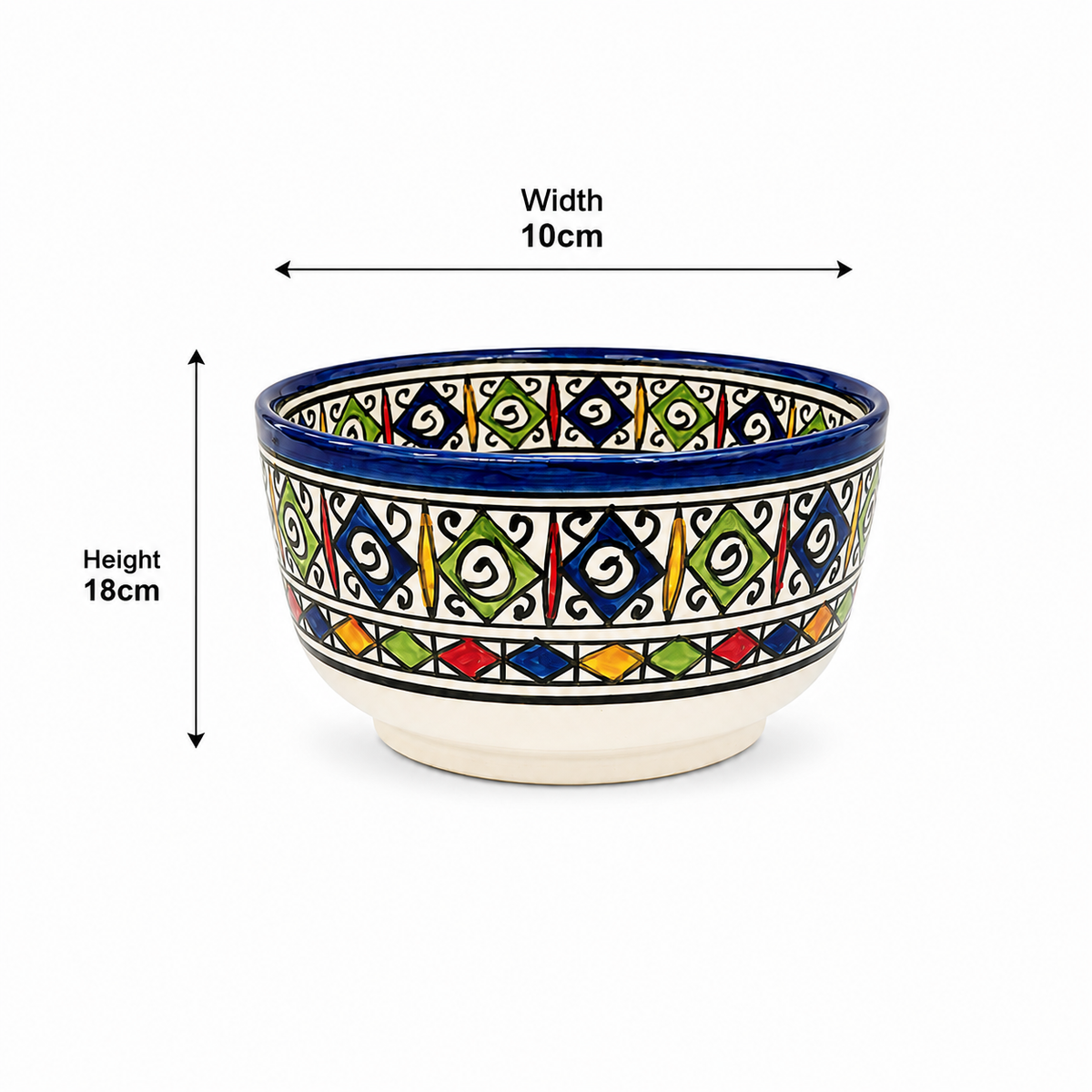 Premium Handcrafted Ceramic Bowl – Elegant Artisan Pottery for Dining & Décor - M2 (4)