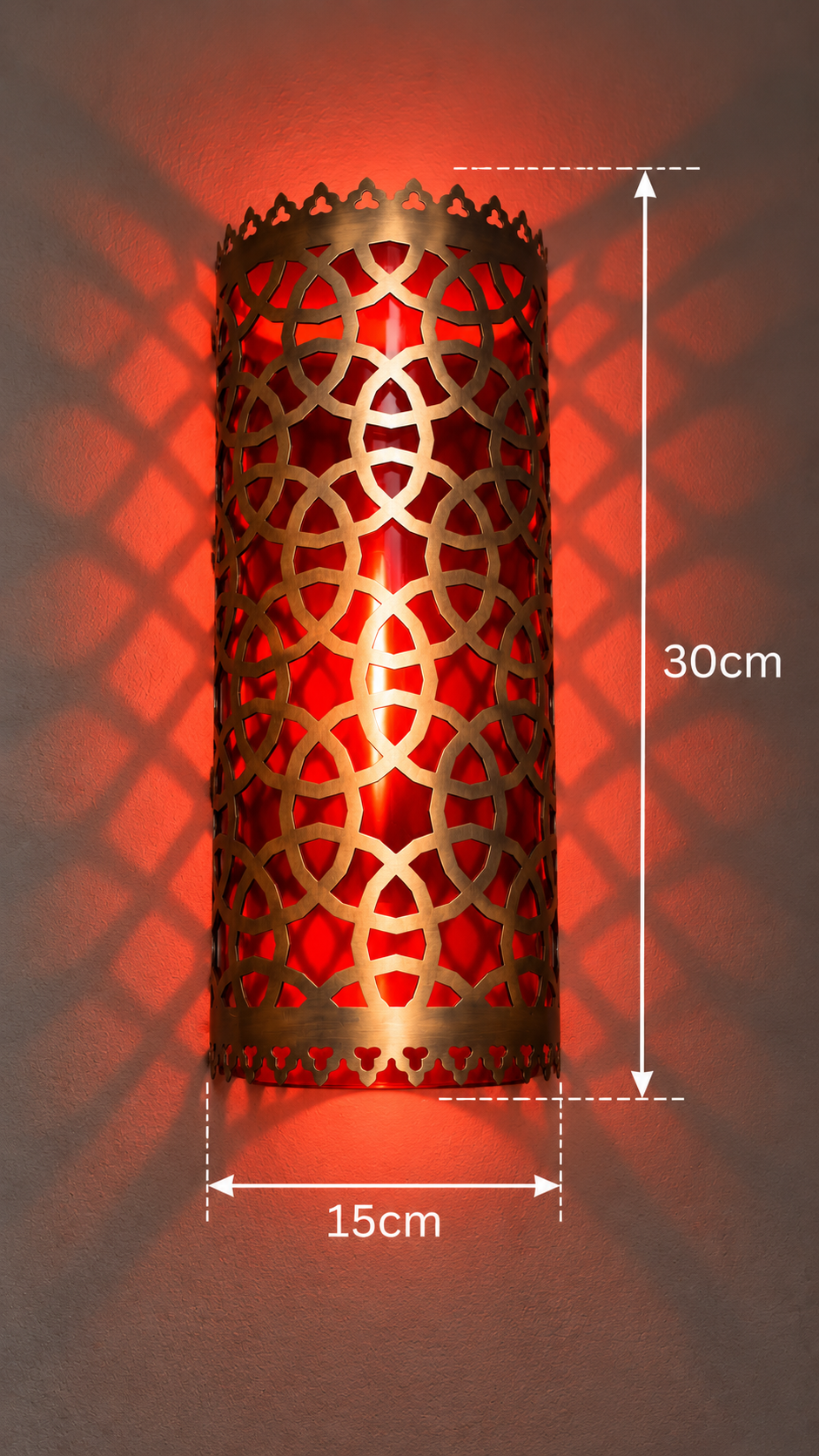 Scarlet Dynasty Wall Light - (15x30cm)
