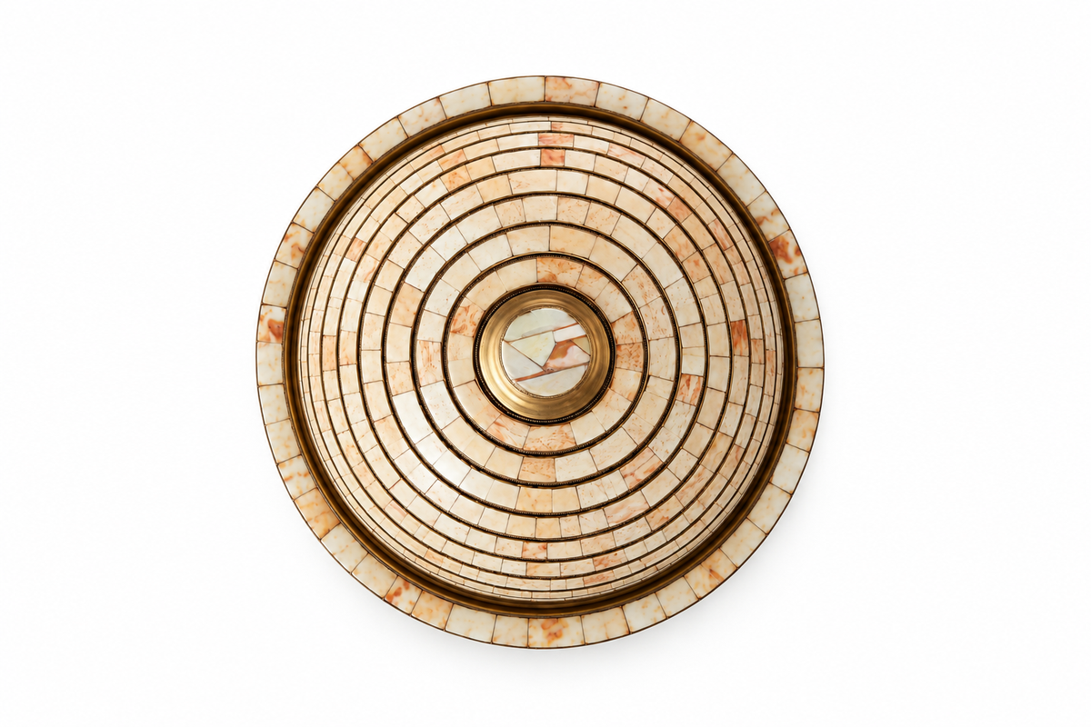 Zafrelle Amber Mosaic Platter - A72