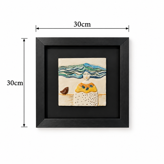 Elara by the Shore Decorative Wall Art Frame - (30x30cm)