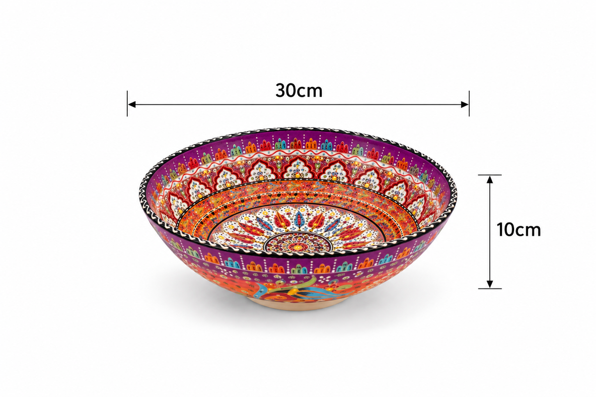 Amethyst Bloom Artisan Moroccan Handcrafted Bowl - Z122