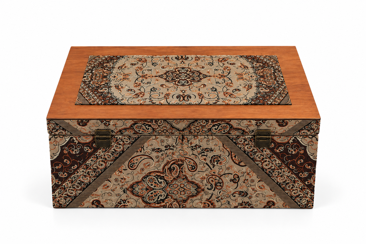 Zarmina Classic Termeh Keepsake Storage Box - (30x50x22)