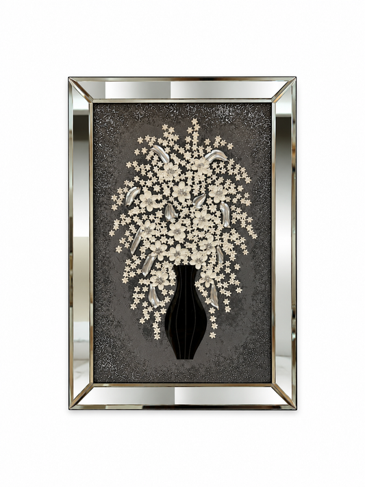 Decorative Flower Vase Inspired Wall Art Frame - (50x70cm)