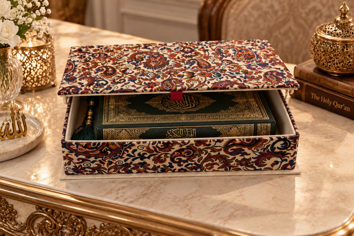 Persian Bloom Termeh Treasure Box - (18x26cm)