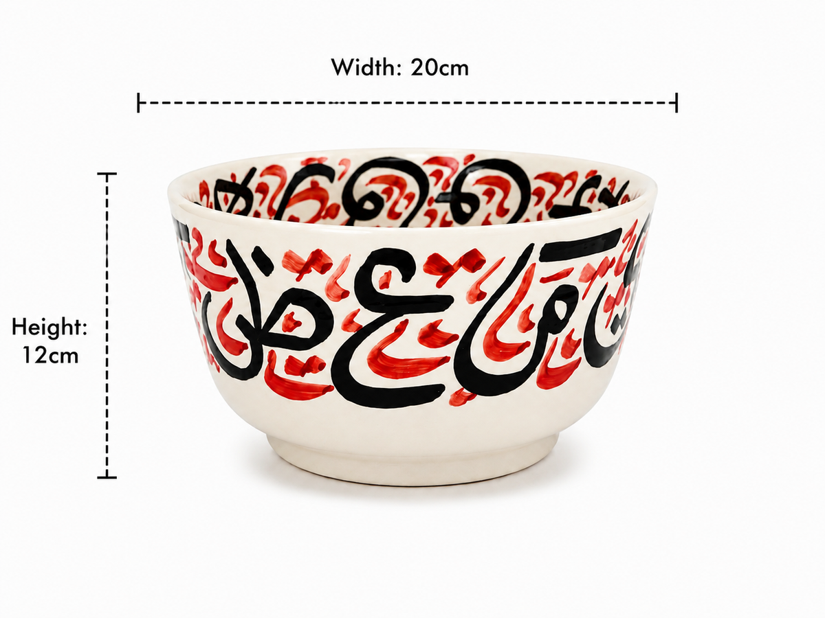 Traditional Hand-Painted Ceramic Bowl Artisan Decorative Serving Dish - M1 (13)