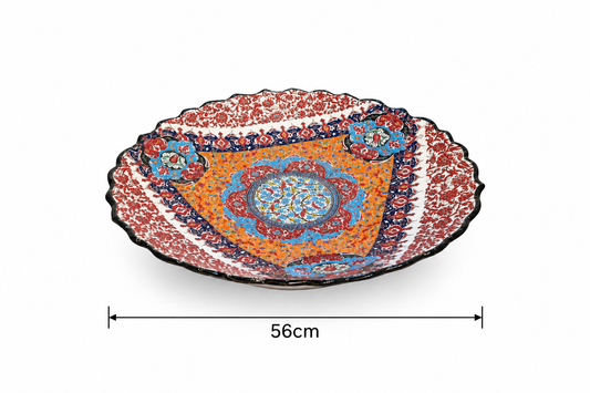Zarifé Mosaic Reverie Moroccan Decorative Ceramic Plate - (56cm)
