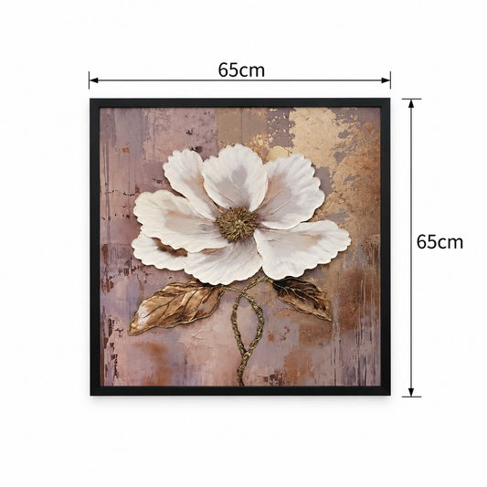 Elysian Floral Elegance Decorative Wall Art Frame - (30x65x30cm)