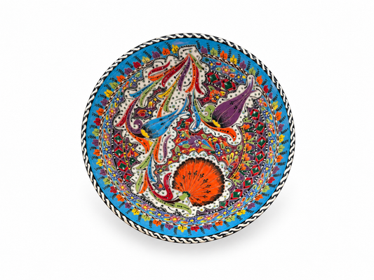 Azure Tulip Artisan Moroccan Handcrafted Bowl - Z122