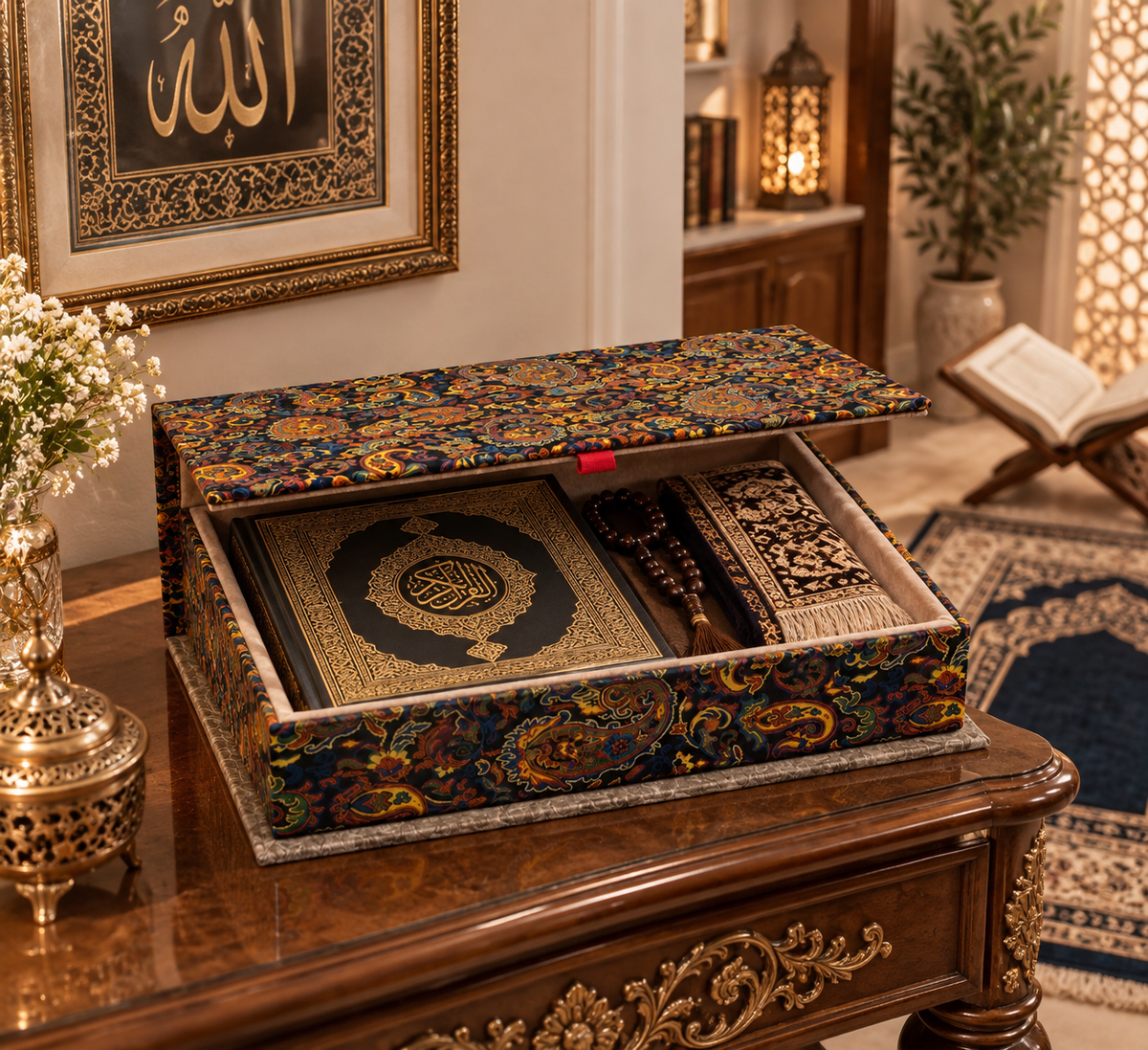 Midnight Mirage Keepsake Termeh Treasure Box - (22x32cm)