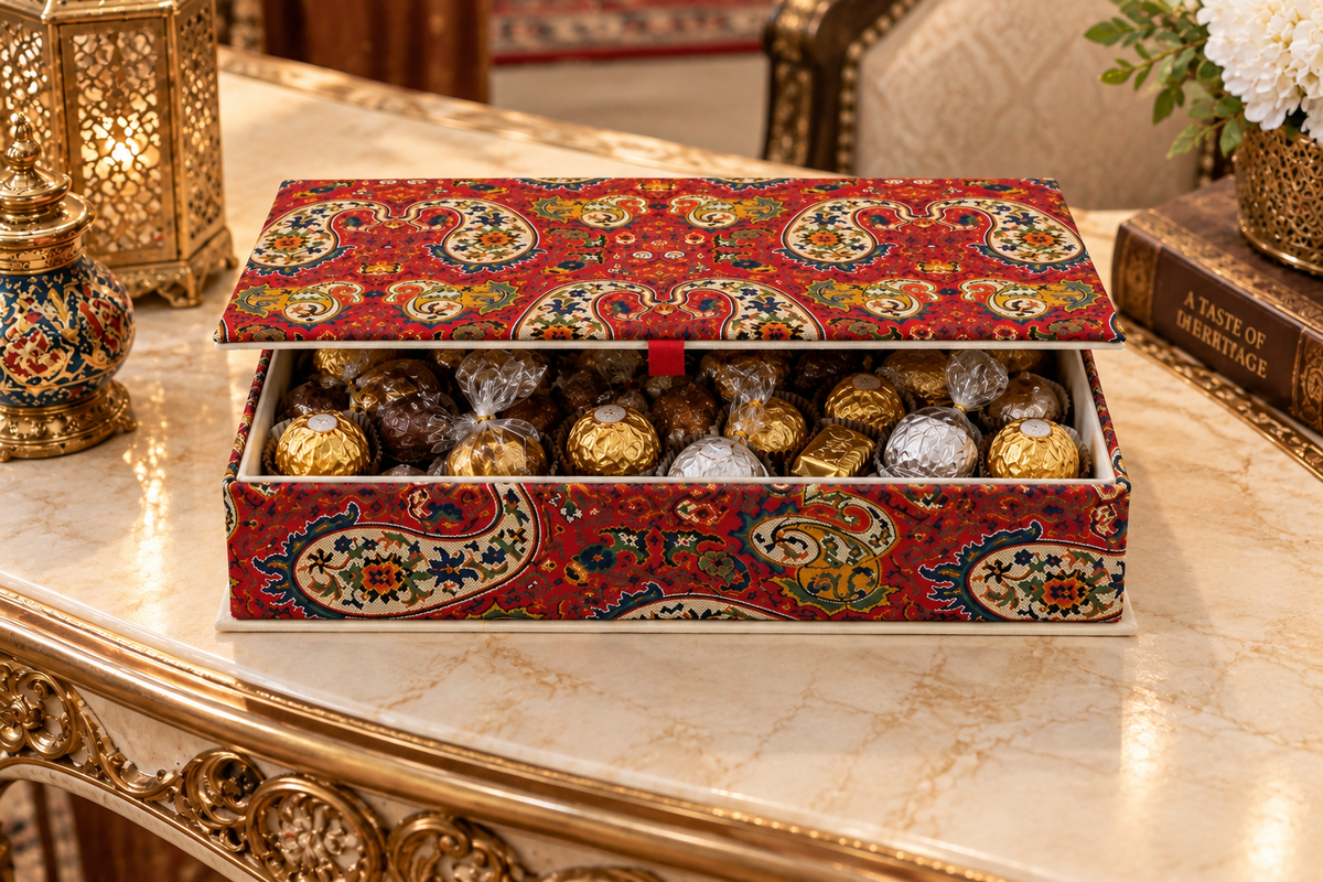 Imperial Paisley Termeh Treasure Box - (18x26cm)