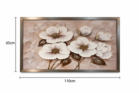 Blush Garden Serenity Decorative Wall Art Frame - (65x110cm)