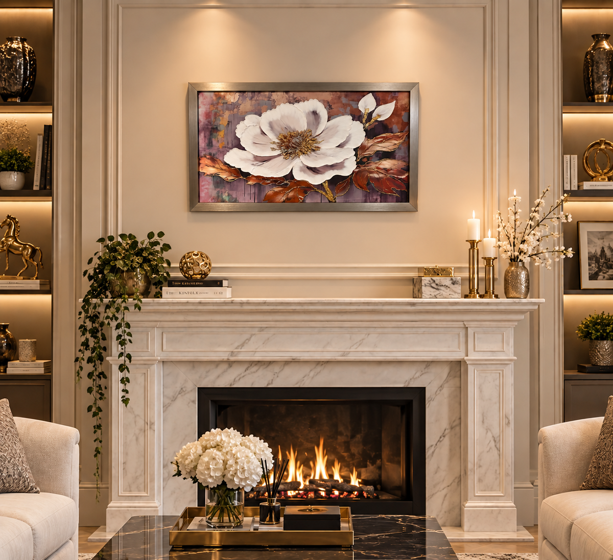 Alouette Blanc Decorative Wall Art Frame - (55x95cm)