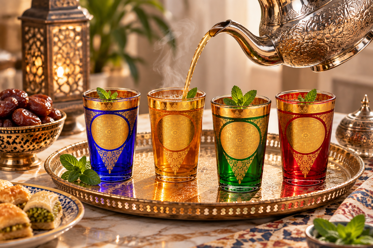 Layali Al Andalus Moroccan Tea Glass 12pcs Set - M166