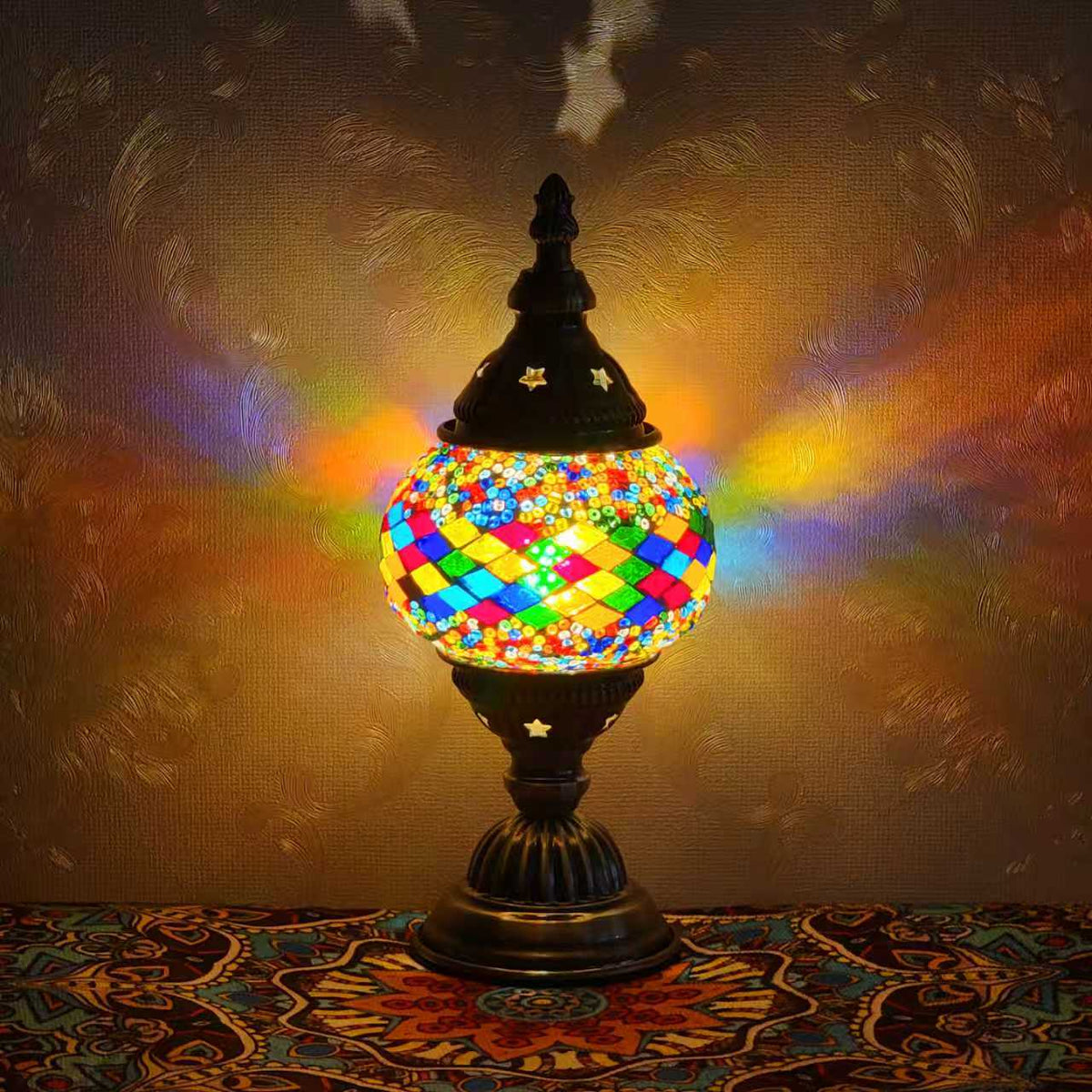 Turkish Table Mosaic Lamp (10cm)- 3303-1T (USB)