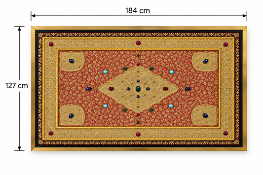 Imperial Gemstone Heritage Tapestry Handcrafted Frame - (127x184cm)