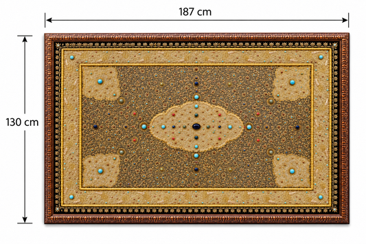 Palatial Jewel Garden Tapestry Handcrafted Frame - (130x187cm)