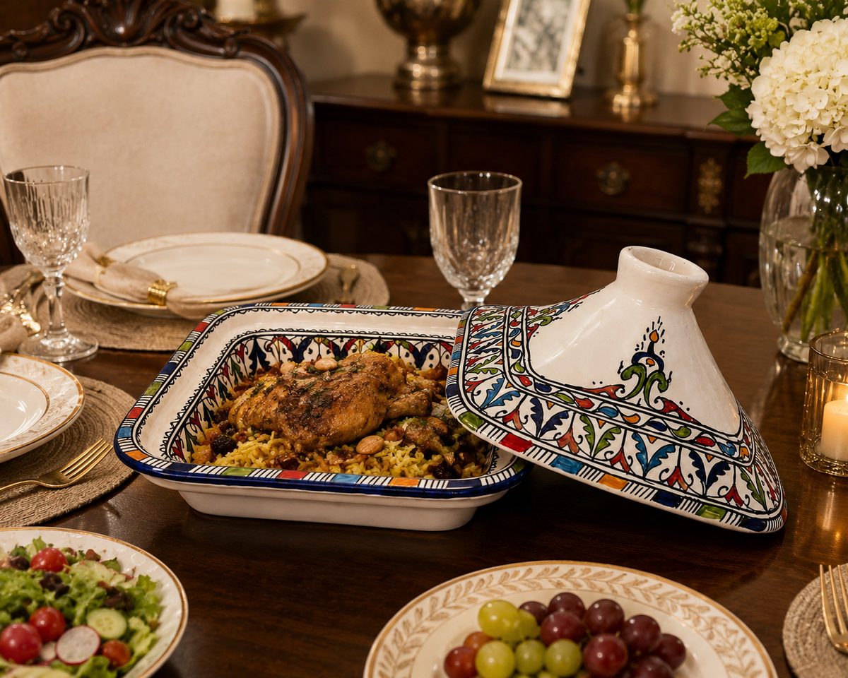 Royal Kasbah Moroccan Handcrafted Tagine - M33 (08)
