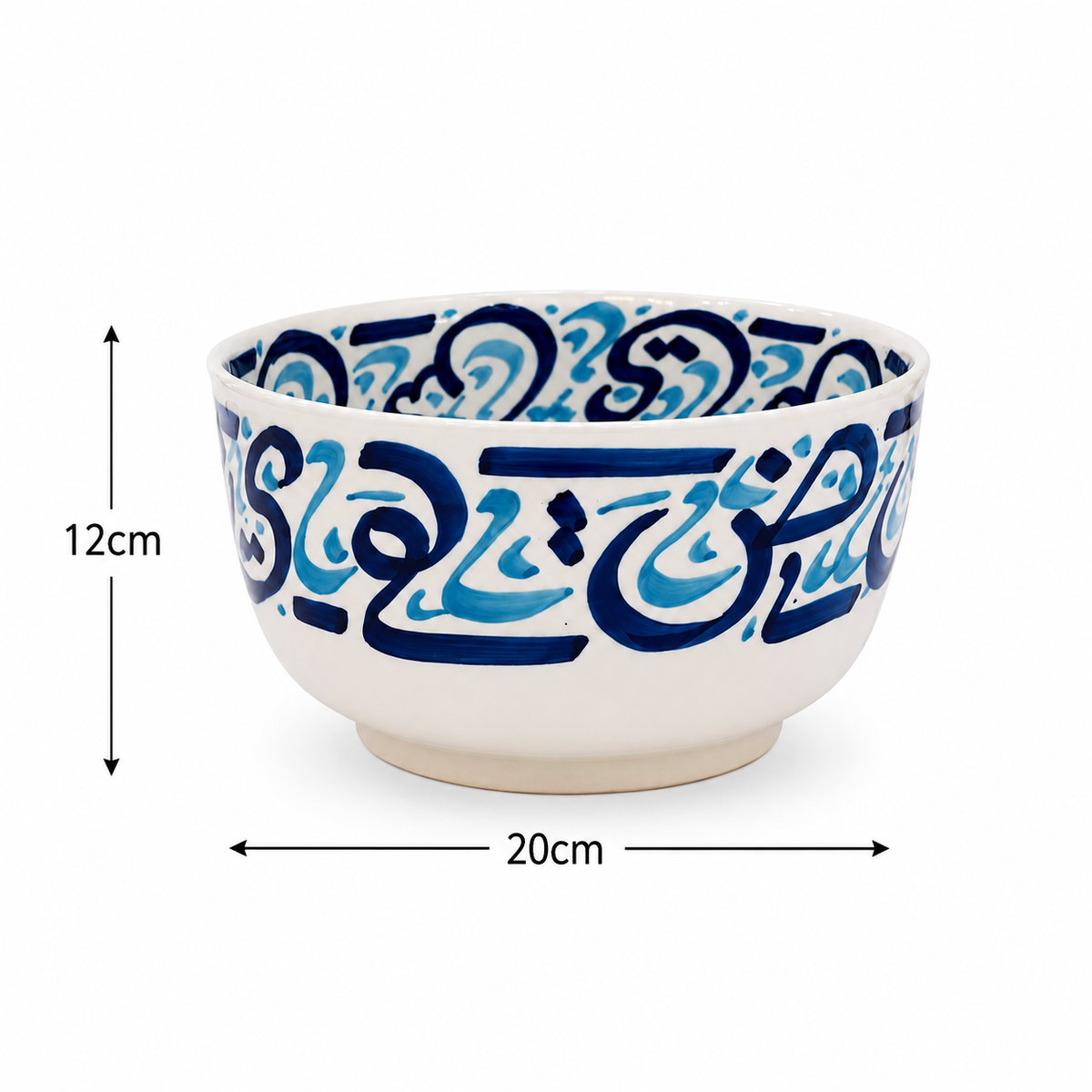 Traditional Hand-Painted Ceramic Bowl Artisan Decorative Serving Dish - M1 (16)