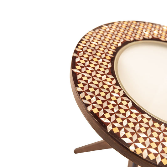 ROUND COFFEE TABLE WITH THE BEAUTY OF MOTHER OF PEARL - 50 Diameter