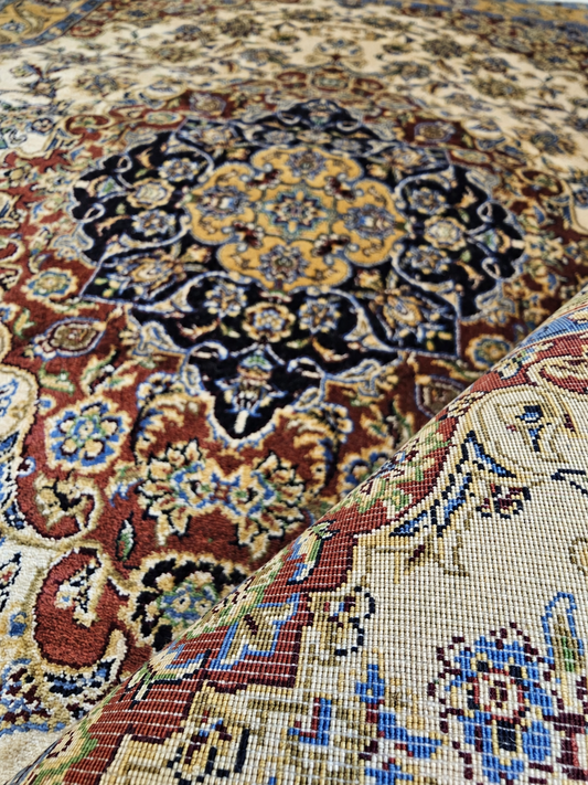 Imperial Medallion Persian Silk Carpet 60x90cm