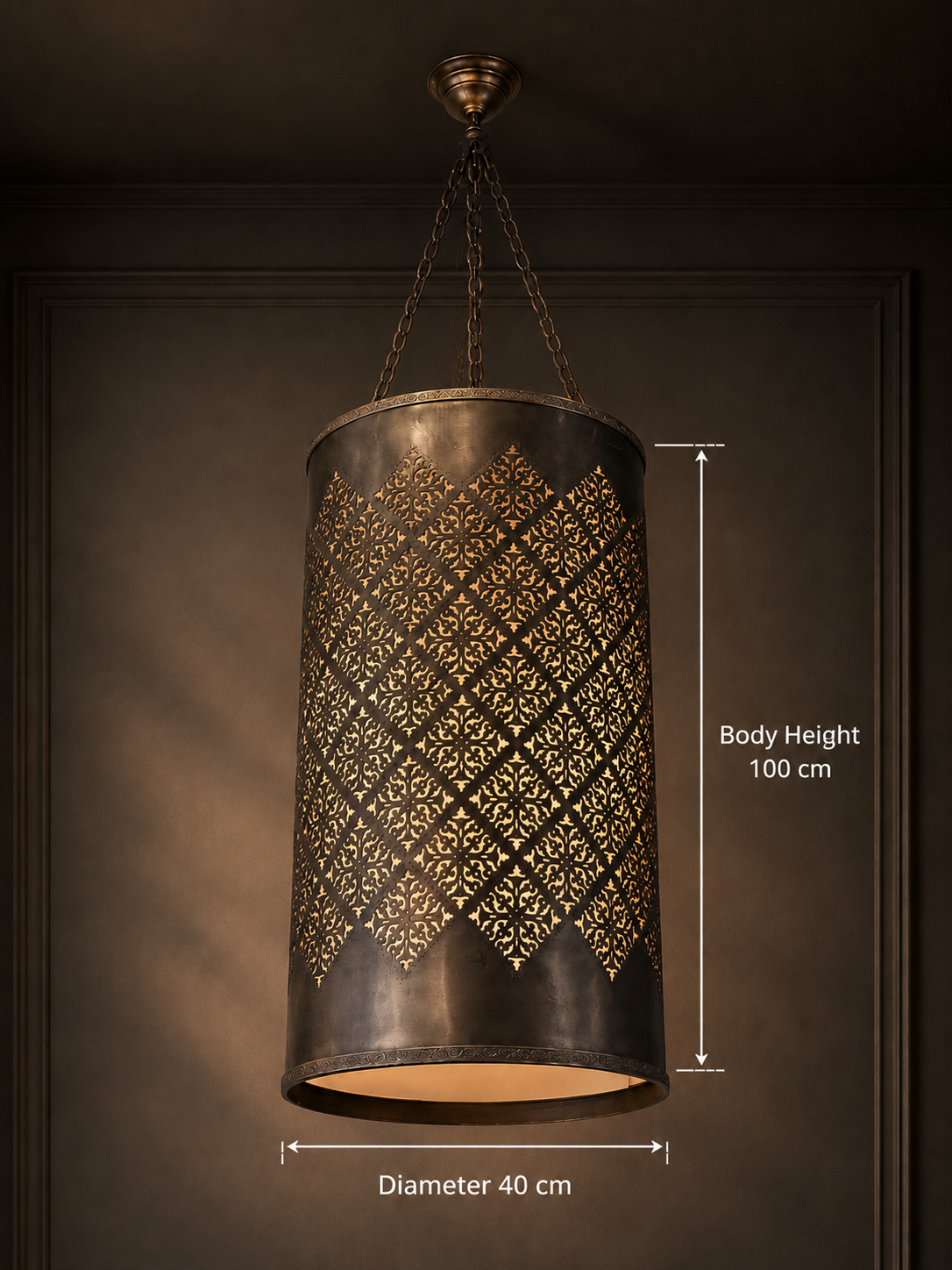 Ottoman Arabesque Cylinder Chandelier