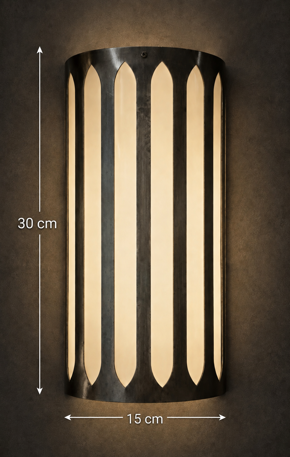 Arched Glow Brass Wall Light