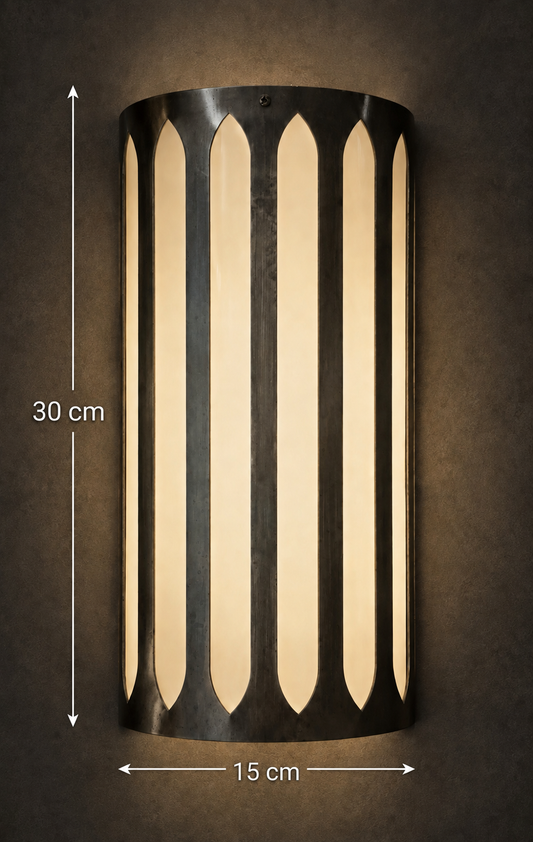 Arched Glow Brass Wall Light