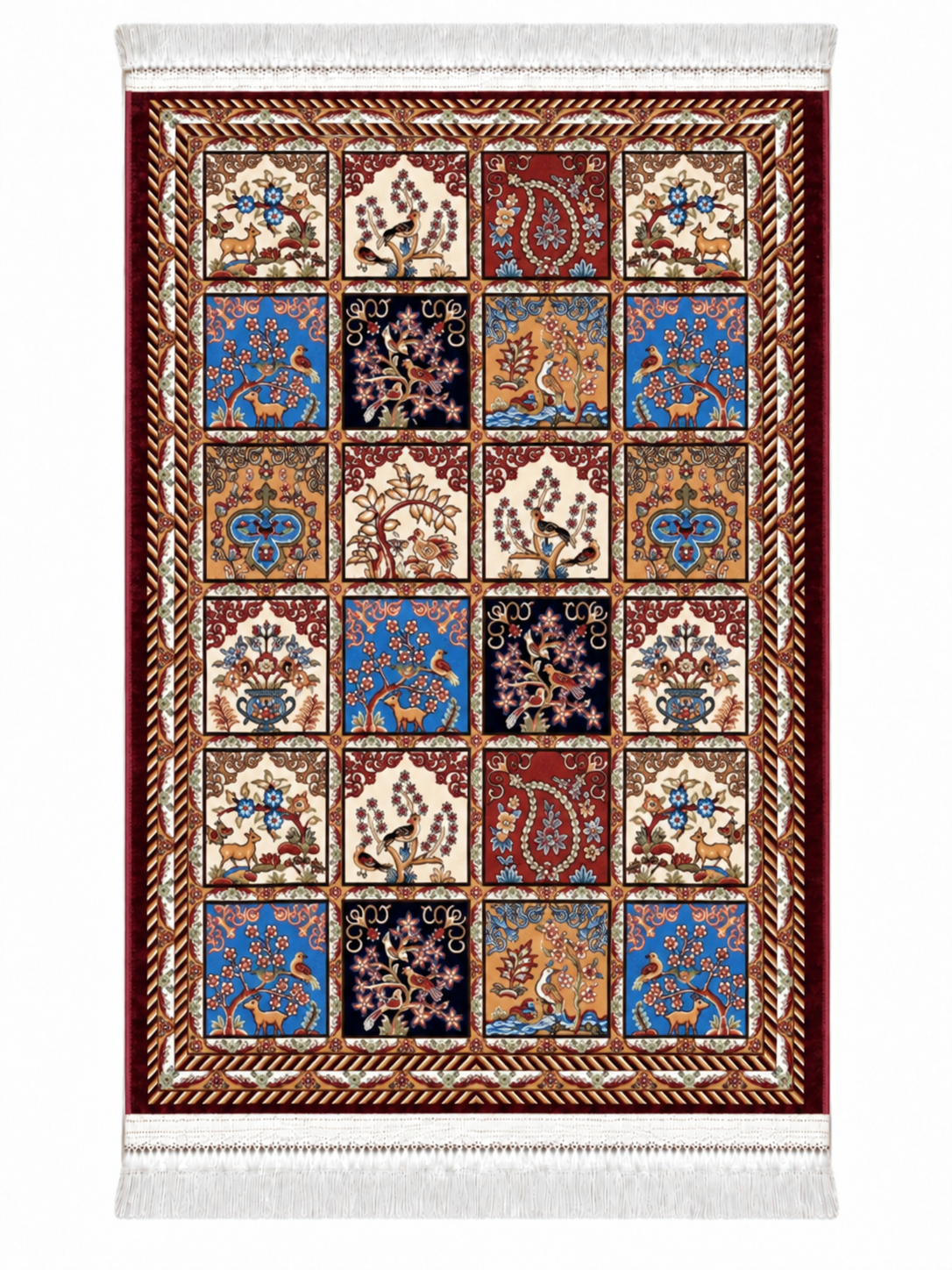 Persian Heritage Garden Silk Carpet 100x150cm