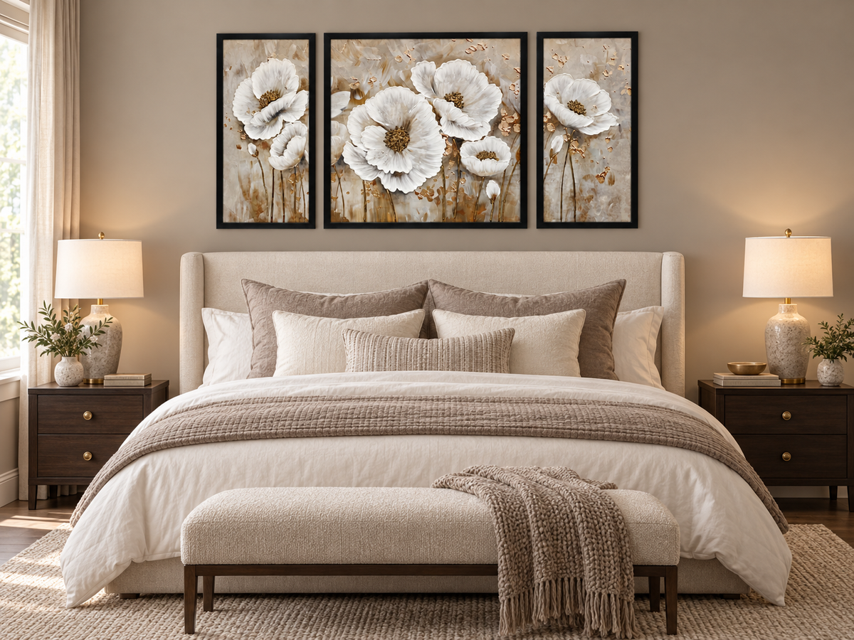 Ivory Bloom Harmony 3-in-1 Wall Art Frame