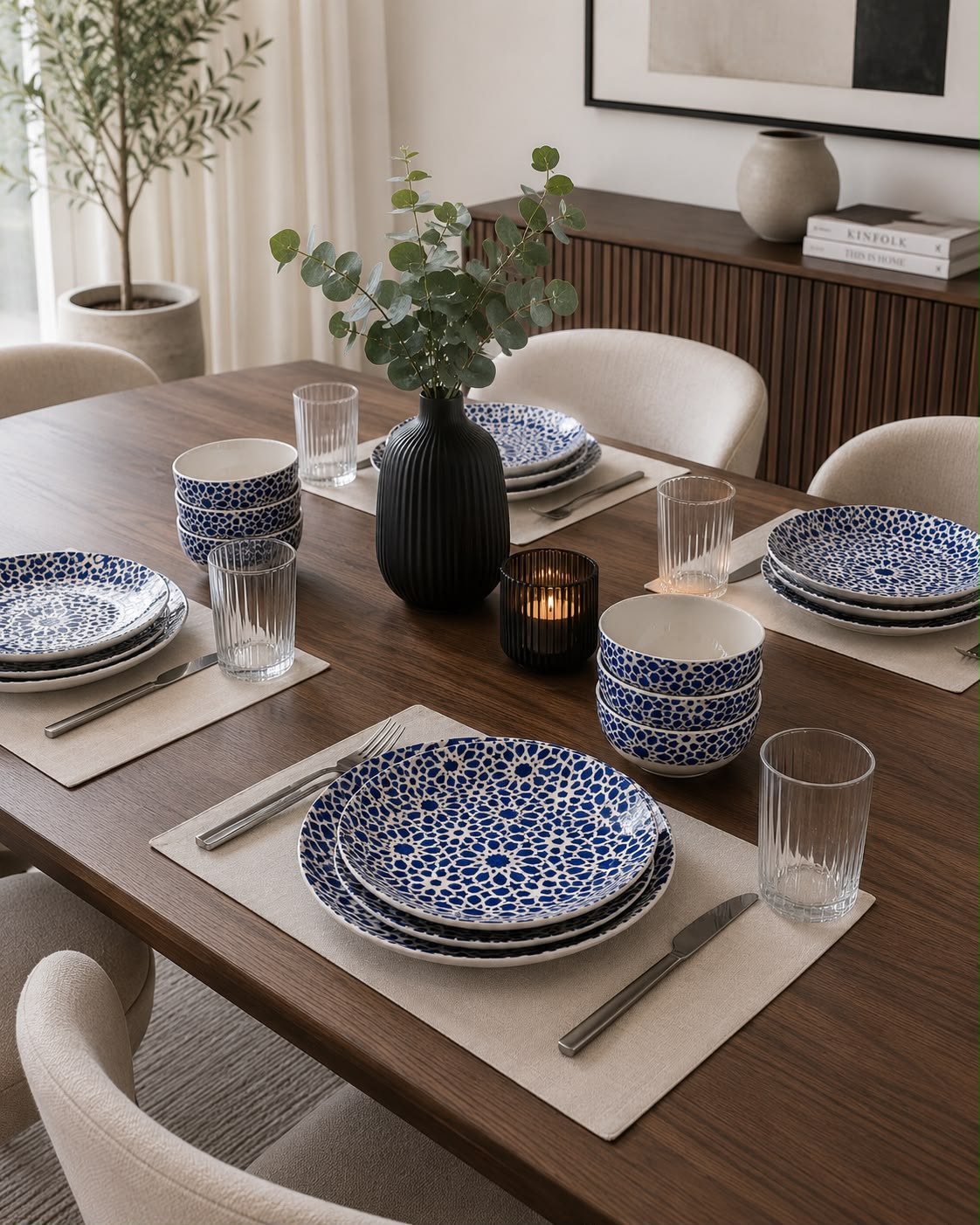 DS104-24 Pieces Ceramic Dining Set - Serves 6