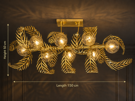 Golden Palm Branch Chandelier