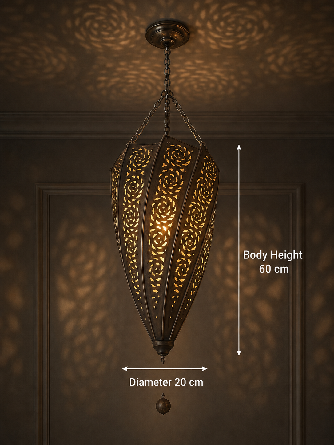 Spiral Teardrop Lantern