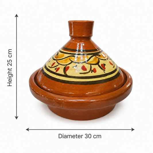 Hand-Painted Moroccan Clay Tajine (Ds01)