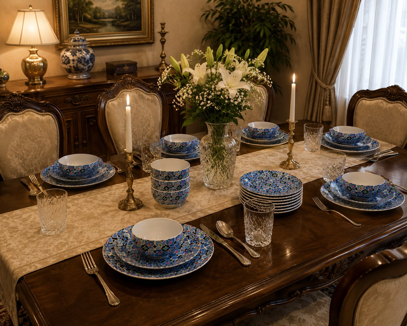 DS103-24 Pieces Ceramic Dining Set - Serves 6