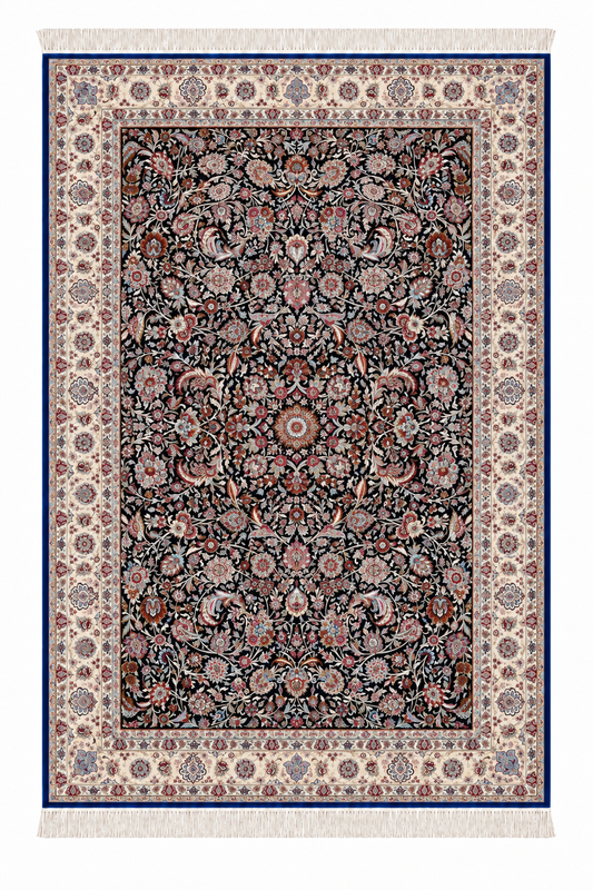 Midnight Garden Natural Persian Wool & Silk Carpet 200x300 cm