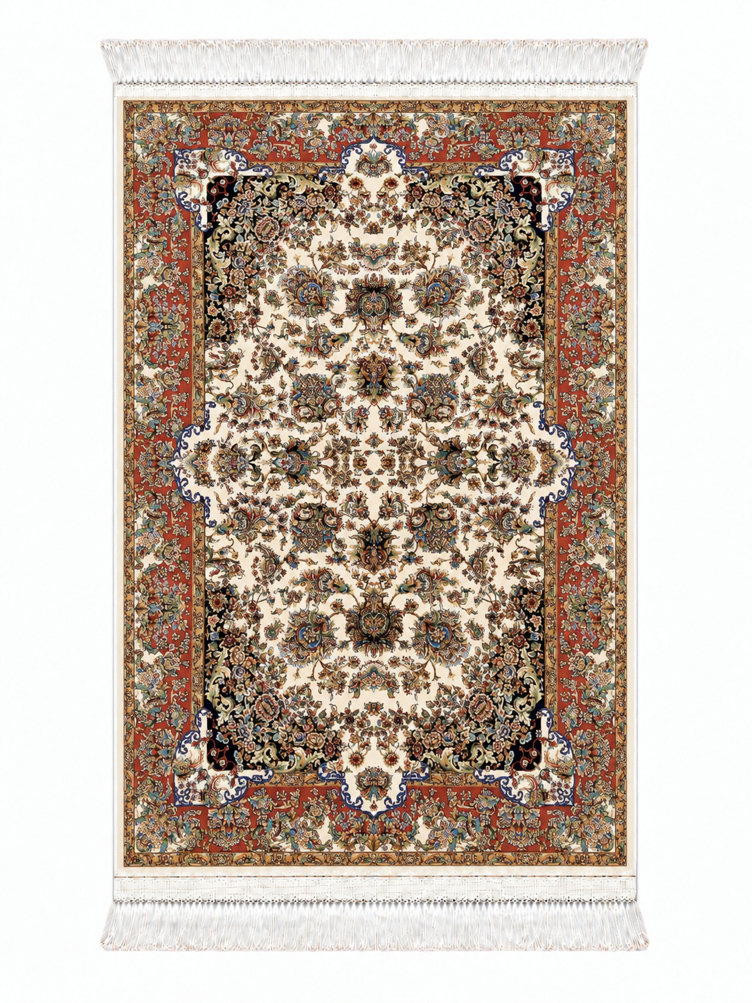 Terracotta Royal Garden Silk Carpet 60x90cm