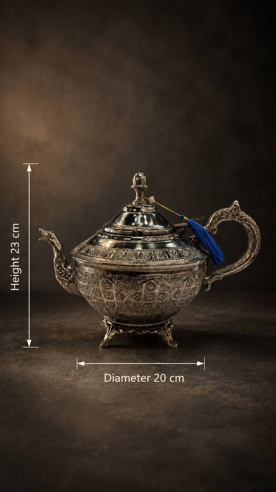 Moroccan Heritage Hand-Engraved Teapot - M103