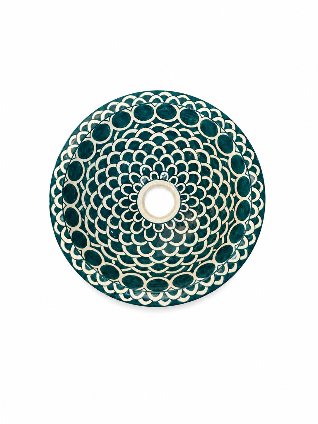 Oceanic Harmony Moroccan Ceramic Basin - M37