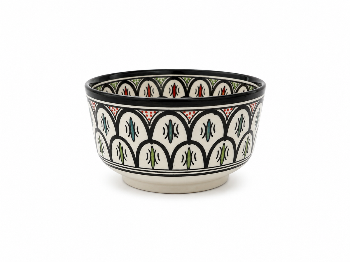 Traditional Hand-Painted Ceramic Bowl Artisan Decorative Serving Dish -  M1 (02)