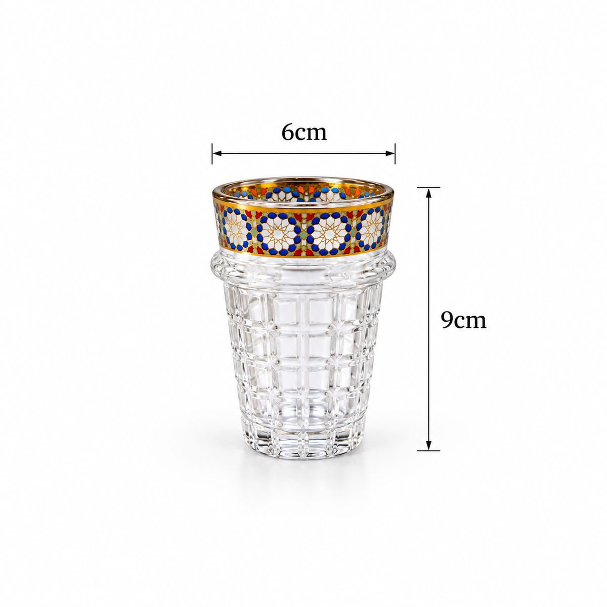 Zafina Crystal Moroccan Tea Glass 12pcs Set - M163