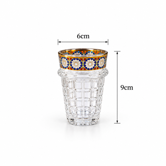 Zafina Crystal Moroccan Tea Glass 12pcs Set - M163