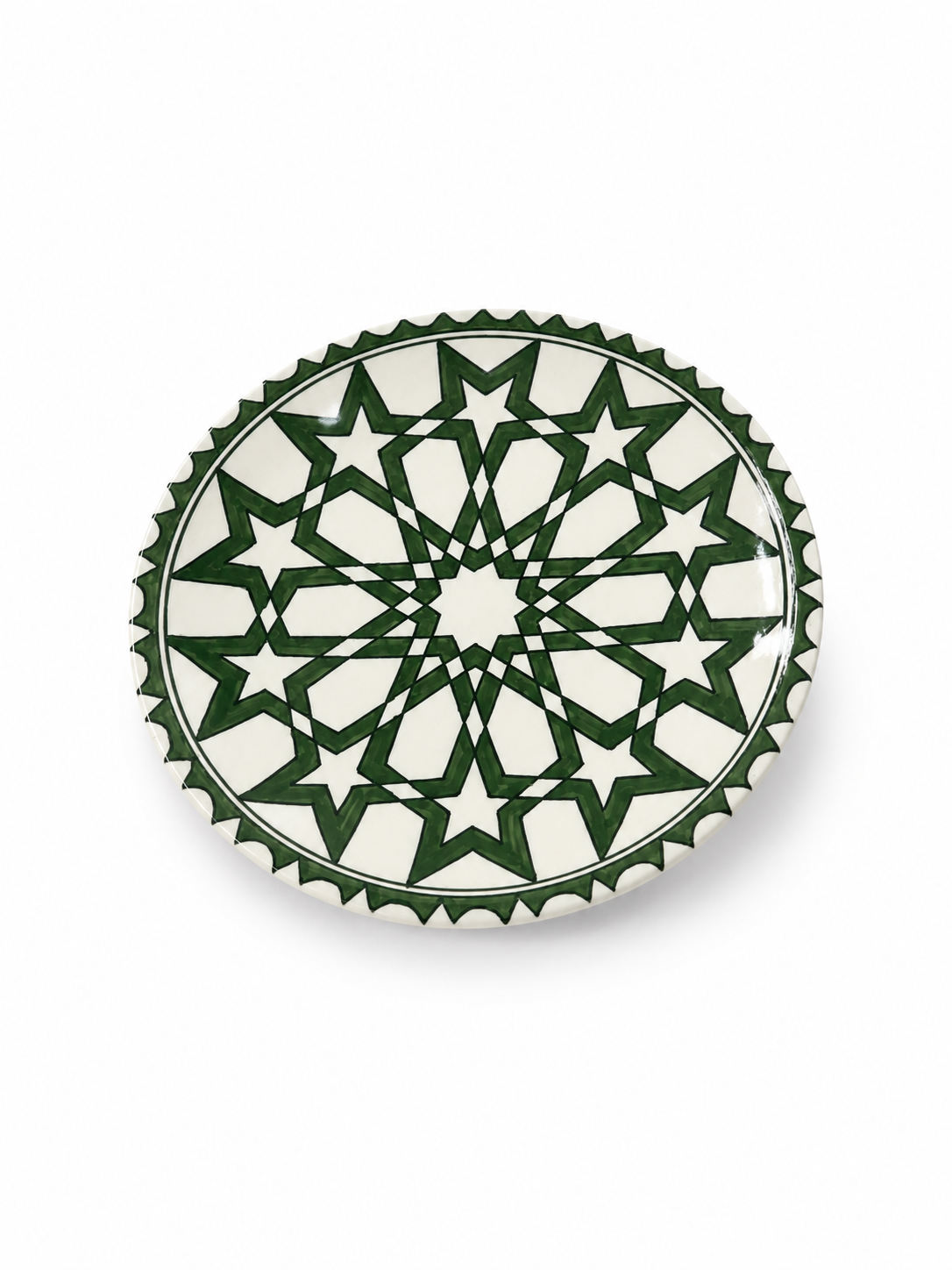 Moroccan Mosaic Ceramic Serving Plate–Handcrafted Decorative Tableware & Display Dish 26cm - M15 (01)
