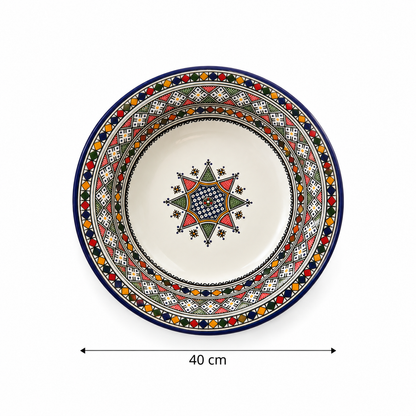 Blue Horizon Heritage Moroccan Handmade Plate - M3