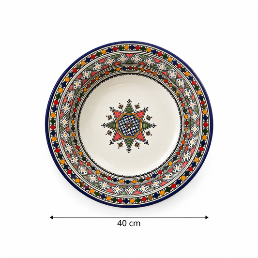 Blue Horizon Heritage Moroccan Handmade Plate - M3