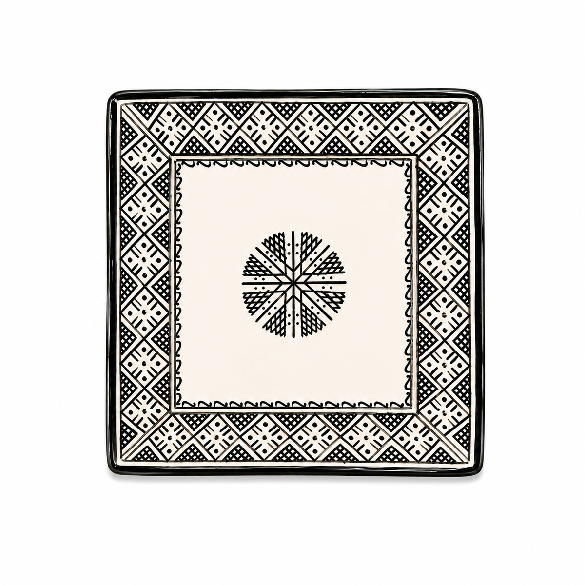 Moroccan Andalusian Handcrafted Mosaic Ceramic Serving Plate - M12