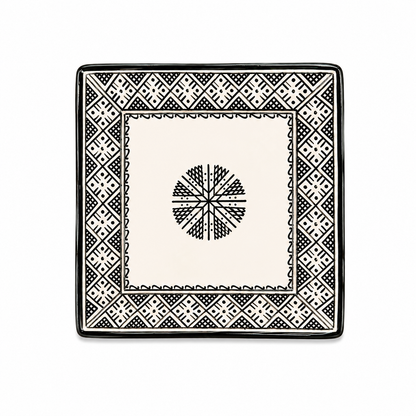 Moroccan Andalusian Handcrafted Mosaic Ceramic Serving Plate - M12