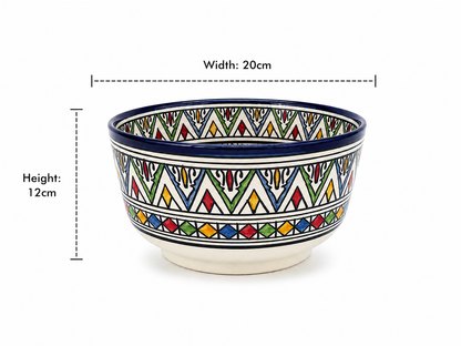 Traditional Hand-Painted Ceramic Bowl Artisan Decorative Serving Dish - M1 (04)