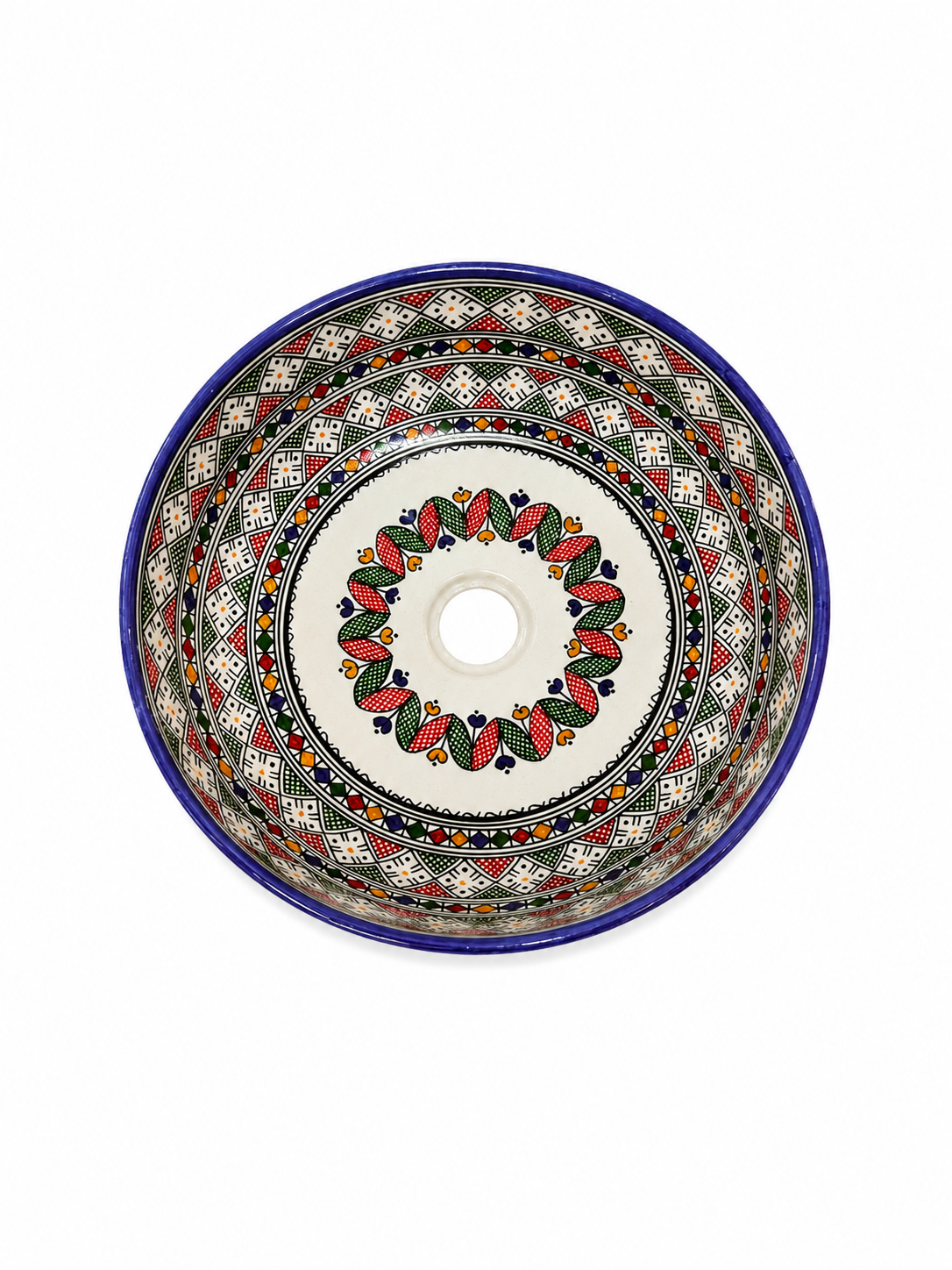Atlas Mosaic Moroccan Handcrafted Ceramic Basin - M36