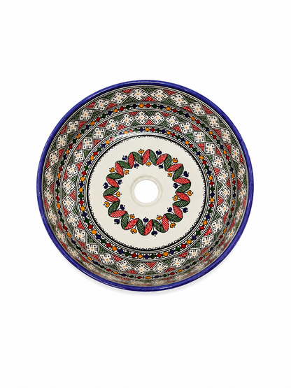 Atlas Mosaic Moroccan Handcrafted Ceramic Basin - M36