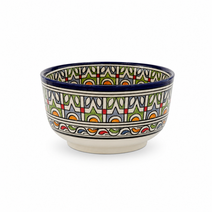 Traditional Hand-Painted Ceramic Bowl Artisan Decorative Serving Dish - M1 (15)